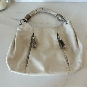 Micheal Kors Exclusive Collection Bone
Leather Hobo Bag